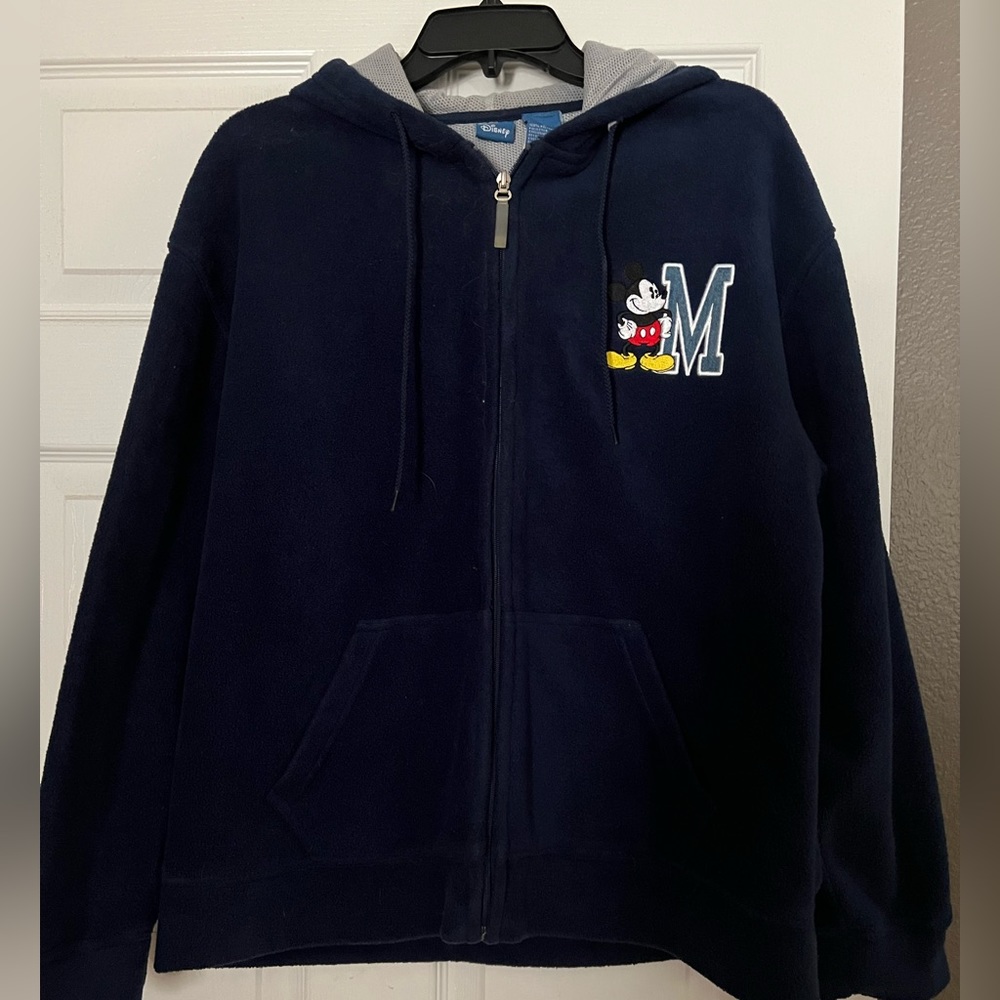 Disney Mickey Mouse Soft Navy Hoodie Size: Large